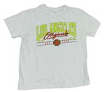 Bílé tričko s nápisy Los Angeles Primark