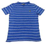 Modré pruhované tričko s logem Lyle&Scott