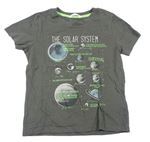 Tmavošedé tričko s planetami M&S