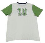Bielo-zelené tričko s nápisom zn. TCM