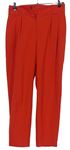 Dámské červené paperbag kalhoty Primark 