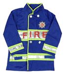 Kostým - Modrý plášť s potiskem - hasič 