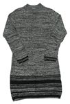 Šedé melírované pletené šaty H&M
