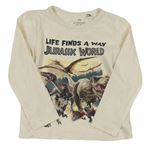 Smetanové triko s dinosaury - Jurský svět
