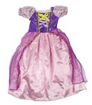 Kostým - Světlerůžovo-fialové šaty 