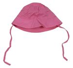 Růžový plátěný klobouk H&M