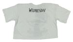 Biele crop tričko s Wednesday zn. H&M