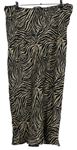 Dámská černo-béžová vzorovaná midi sukně F&F