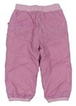 Ružové pruhované plátenné zateplené nohavice zn. Ergee