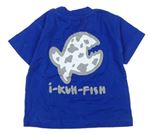 Zafírové tričko s rybou