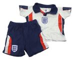 2 set - Modro-bílé polo tričko - England + kraťasy 