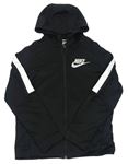 Černá sportovní propínací mikina s kapucí Nike