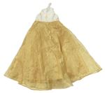 Smetanovo-zlaté slavnostní šaty 