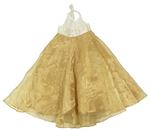 Smetanovo-zlaté slávnostné šaty