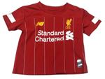 Tmavočervené pruhované fotbalové tričko - Fc Liverpool New Balance