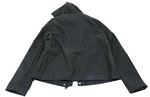 Černá flaušová jarní bunda s kapucí zn. New look 