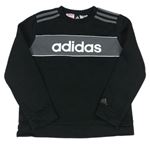 Černo-šedá mikina s logem Adidas