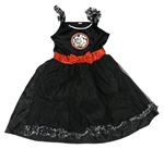 Kostým - Černé sametové šaty - Cruella George