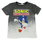 Šedo-bílé tričko Sonic George