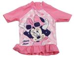 Světlerůžovo-růžové UV tričko s Minnie a puntíky Disney