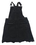 Čierna rifľová sukňa s trakami zn. E-Vie