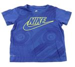 Modré vzorované tričko s logem Nike