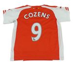 Červeno-bílý funkční fotbalový dres s logem - Arsenal a číslom zn. PUMA
