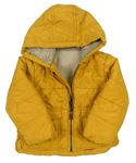 Hořčicová šusťáková zimní bunda s kapucí Nutmeg