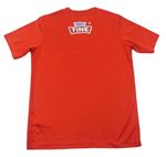 Červené športové funkčné tričko s nápisom zn. nike