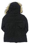 Čierna šušťáková zimná bunda s kapucňou zn. New Look