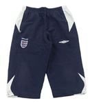Tmavomodro-bílé capri šusťákové sportovní kalhoty England UMBRO