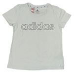 Bílé tričko s nápisem Adidas