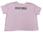 Svetloružové crop tričko s Mickeym zn. George