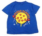 Modré tričko s pizzou 
