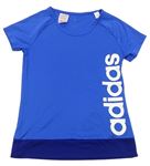 Modro-tmavomodré sportovní tričko s logem Adidas