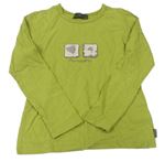 Zelené triko s nášivkami Pampolina