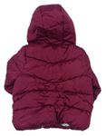 Malinová šušťáková zimná bunda s kapucňou zn. Primark