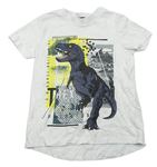 Bílé tričko s dinosaurem Nutmeg