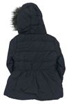 Čierna šušťáková zimná bunda s kapucňou