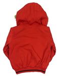 Červená šušťáková zateplená bunda s kapucňou zn. George