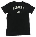 Čierne tričko s logem- PlayStation