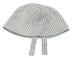 Bílo-šedý pruhovaný klobouk George