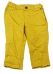 Žluté plátěné chino kalhoty H&M