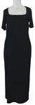 Dámské černé žebrované midi šaty Primark 