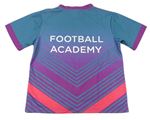 Modrozeleno-růžový fotbalový dres s nápisom
