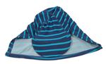 Tmavomodro-modrá pruhovaná UV kšiltovka Frugi