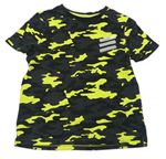 Šedo-žluté army tričko F&F