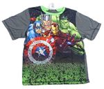 Tmavošedé pyžamové tričko - Avengers 