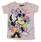 Růžové melírované tričko s Minnie Disney