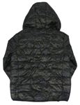Černo-khaki army šušťáková prešívaná zimná bunda s kapucňou zn. Primark